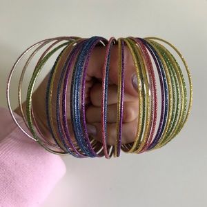 RAINBOW SPARKLY BANGLES